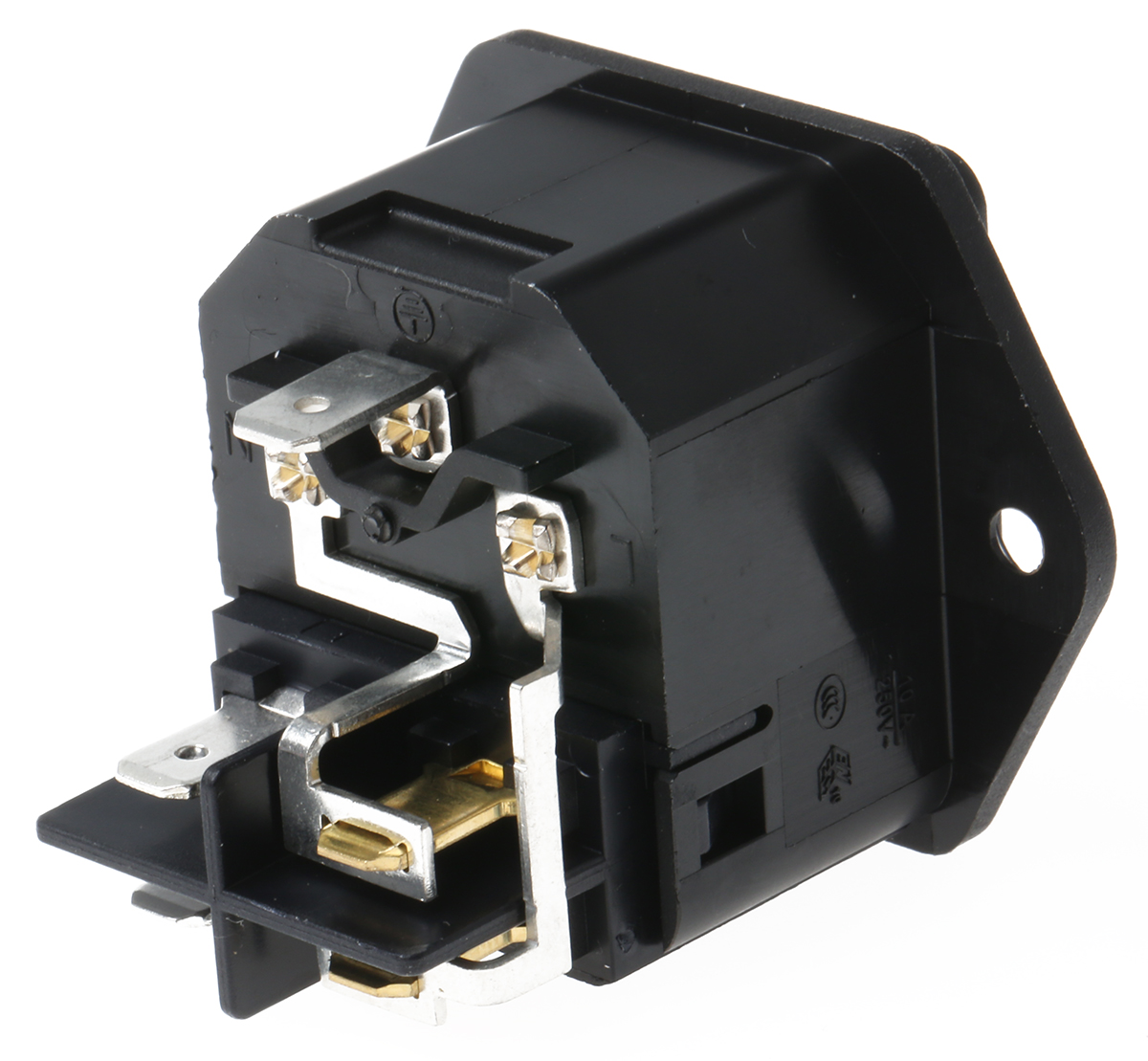 Schurter C14 Panel Mount IEC Connector Male, 12A, 250 V
