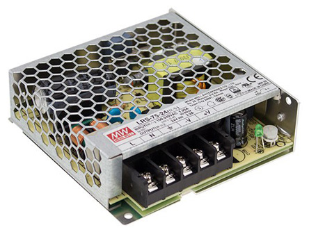 MEAN WELL Switching Power Supply, LRS-75-5, 5V dc, 14A, 70W, 1 Output, 120 → 373 V dc, 85 → 264 V ac