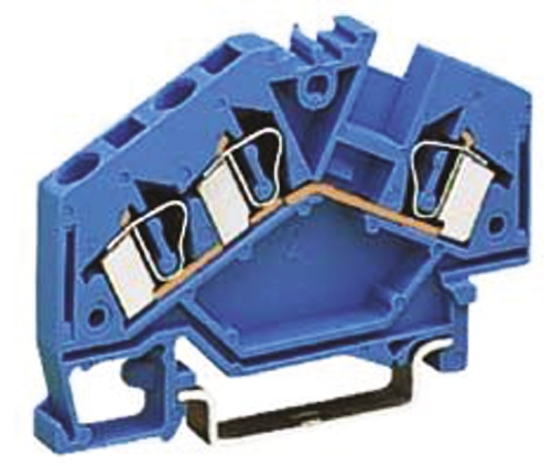 WAGO 281-651 281 Series Blue, 4mm², Single-Level, Cage Clamp Termination, ATEX, IECEx