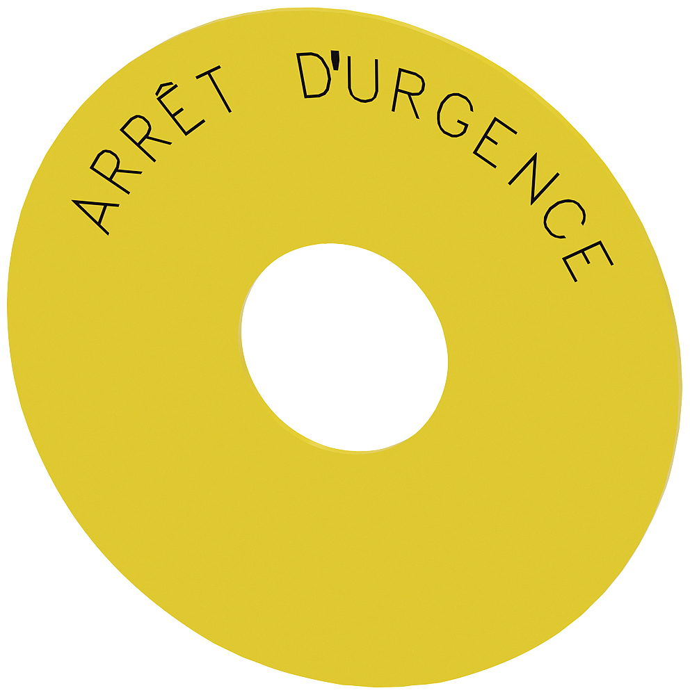 Siemens EMERGENCY STOP backing plate, Arrêt d'urgence