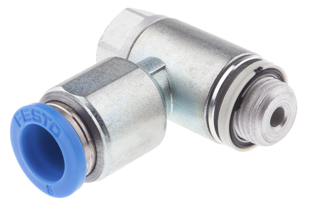 Festo GRLZ Series Tube Flow Regulator, 8mm Tube Inlet Port x G 1/8 Male Outlet Port, 193159