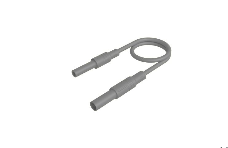Hirschmann Test & Measurement 4 mm Test Probe Lead, 32A, Grey, 1m Lead Length