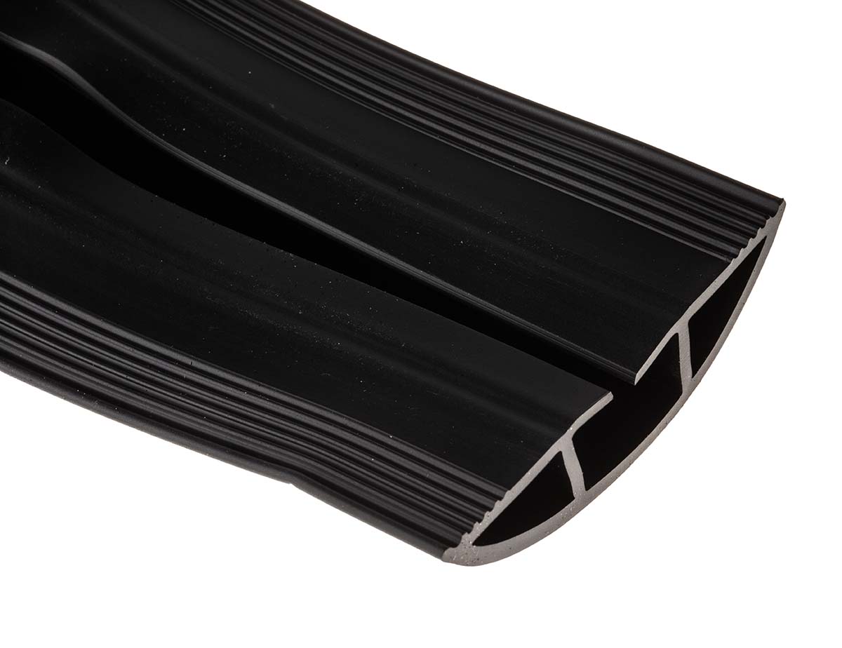 RS PRO 1.83m Black Cable Cover in PVC, 22mm Inside dia.