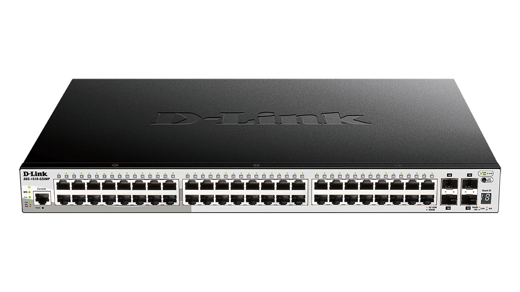 D-Link 52-Port Gigabit Stackable Smart Managed Max PoE Switch with 10G Uplinks, Smart 52 Port Smart Switch With PoE EU