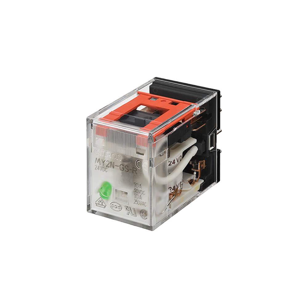 Omron Plug In Power Relay, 100 → 110V ac Coil, 10A Switching Current, DPDT