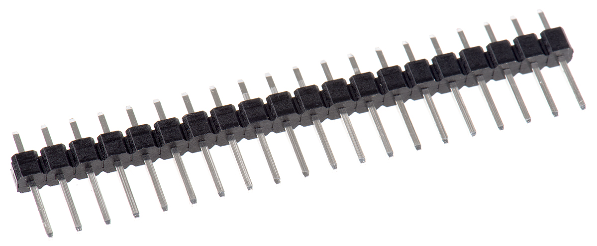 HARWIN M20 Series Straight Through Hole Pin Header, 20 Contact(s), 2.54 mm Pitch, 1 Row, Unshrouded