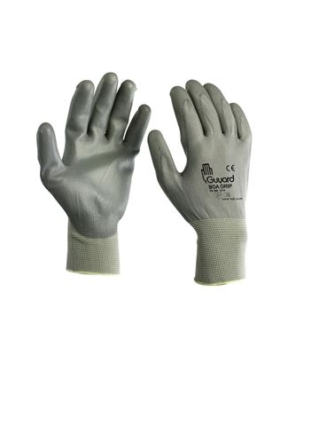 GUYARD BOA GRIP Grey Polyamide Work Gloves, Size 9, Polyurethane Coating