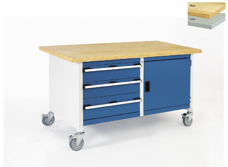 Bott Portable Steel Workbench, 300kg Max Load, 840mm x 1500mm x 750mm