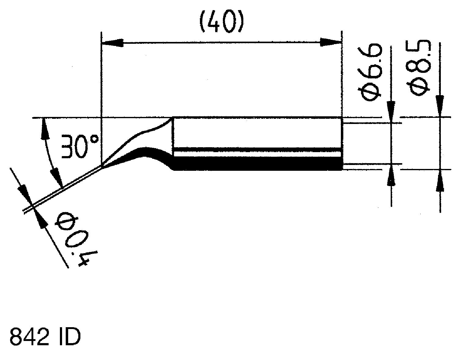 Ersa 0.4 mm Conical Soldering Iron Tip for use with Power Tool
