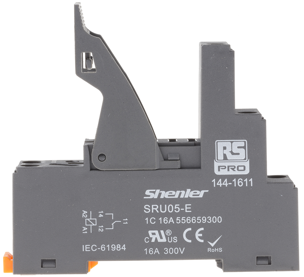 RS PRO 300V ac DIN Rail Relay Socket, for use with RFT Relay
