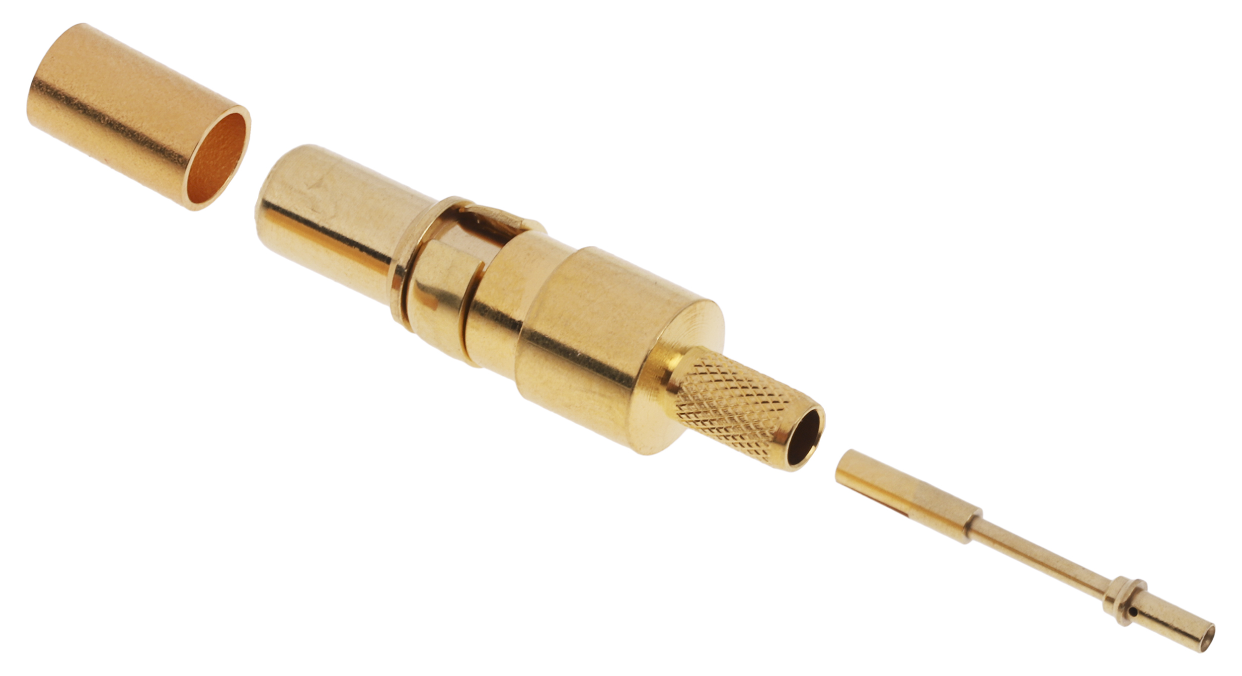 FCT, FMS Series, Male Crimp D-Sub Connector Coaxial Contact, Gold over Nickel Pin