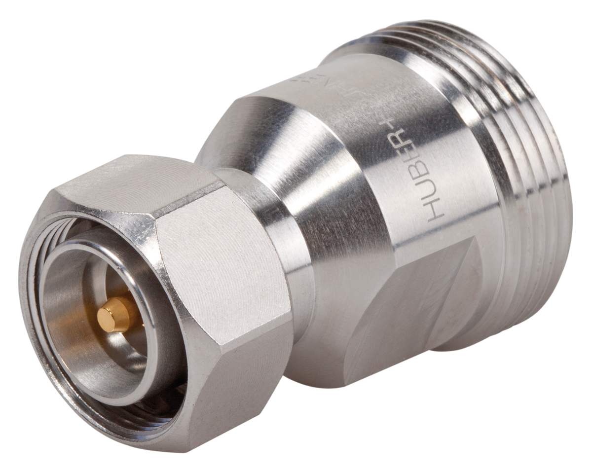 Huber+Suhner Straight 50Ω Coaxial Adapter 4.3-10 Plug to 7/16 Socket 6GHz