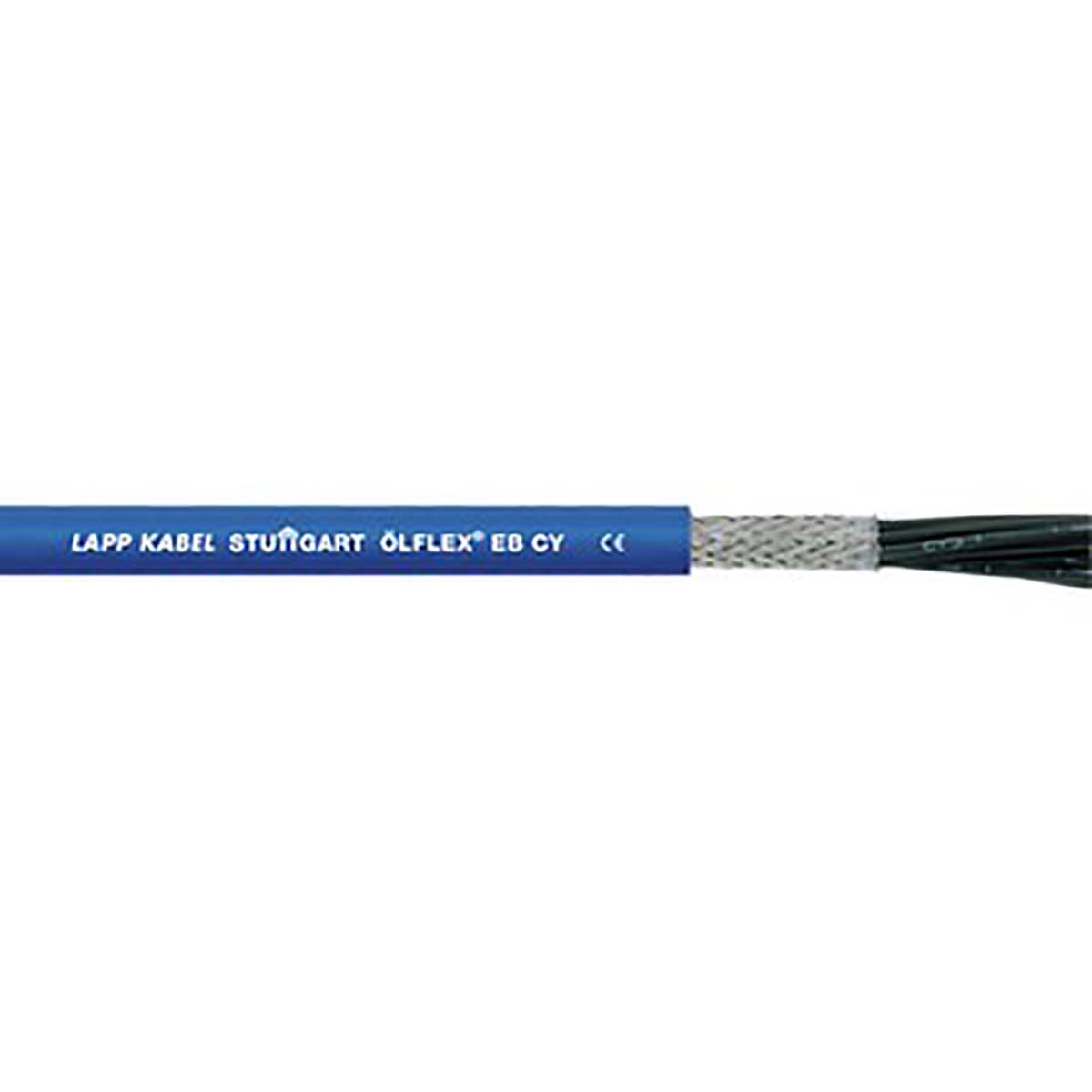 Lapp ÖLFLEX EB CY Control Cable, 7 Cores, 0.75 mm² CSA 18 AWG, Screened, 50 m, Blue Polyvinyl Chloride Sheath