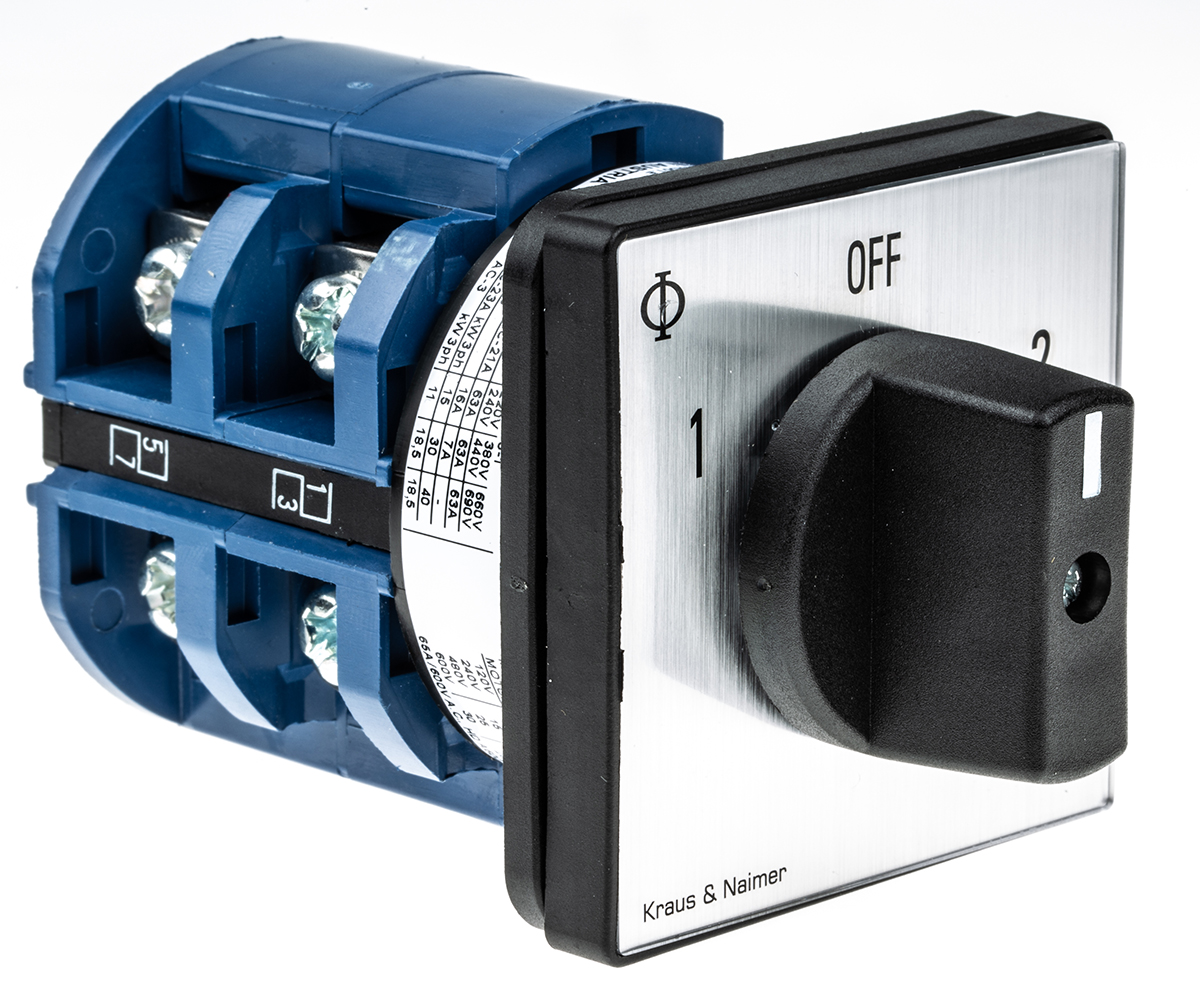 Kraus & Naimer, DP 3 Position Double Throw Cam Switch, 63A