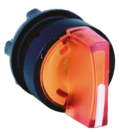 Schneider Electric Harmony XB5 Series 2 Position Selector Switch Head, 22mm Cutout, Orange Handle