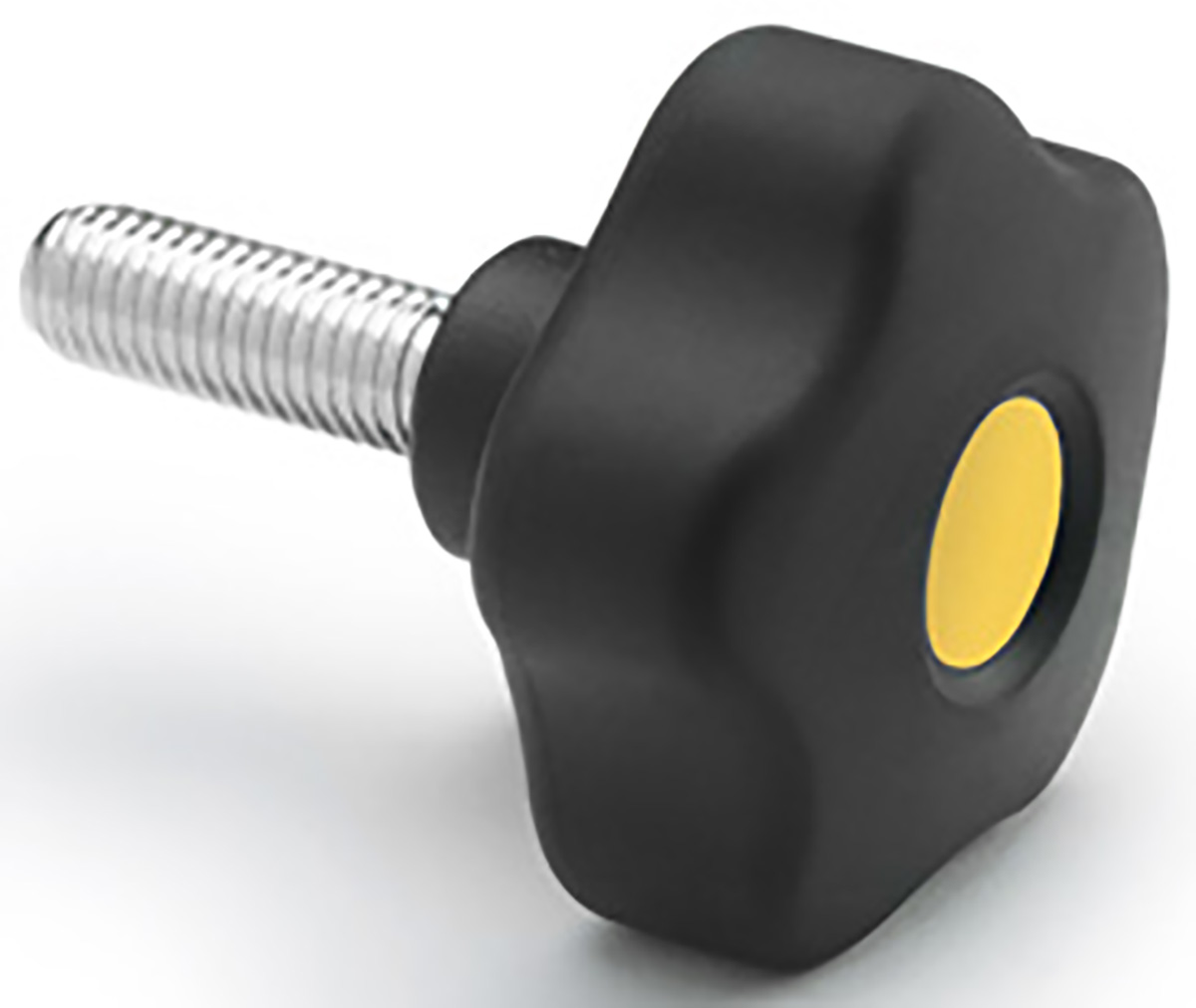 Elesa 169905-C9 Black Hex Clamping Knob, M6, Threaded Stud