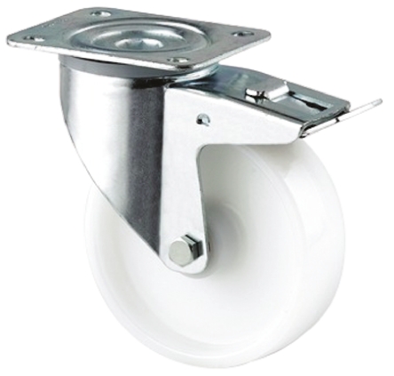 Tente Braked Swivel Castor Wheel, 350kg Capacity, 200mm Wheel