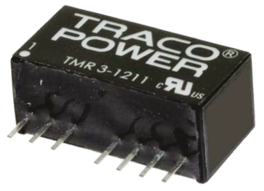 TRACOPOWER TMR 3HI DC-DC Converter, 15V dc/ 200mA Output, 4.5 → 9 V dc Input, 3W, Through Hole, +85°C Max Temp