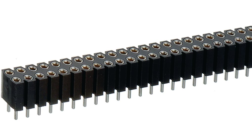 Preci-Dip 803 Series Straight Through Hole PCB Header, 40 Contact(s), 2.54 mm Pitch, 2 Row, Unshrouded