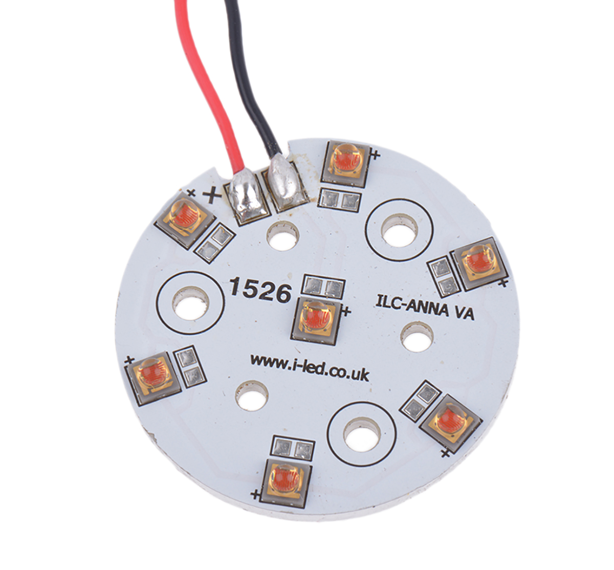 ILS ILC-ONA7-HYRE-SC211-WIR200., OSLON 80 PowerAnna Coin LED Array, 7 Red LED