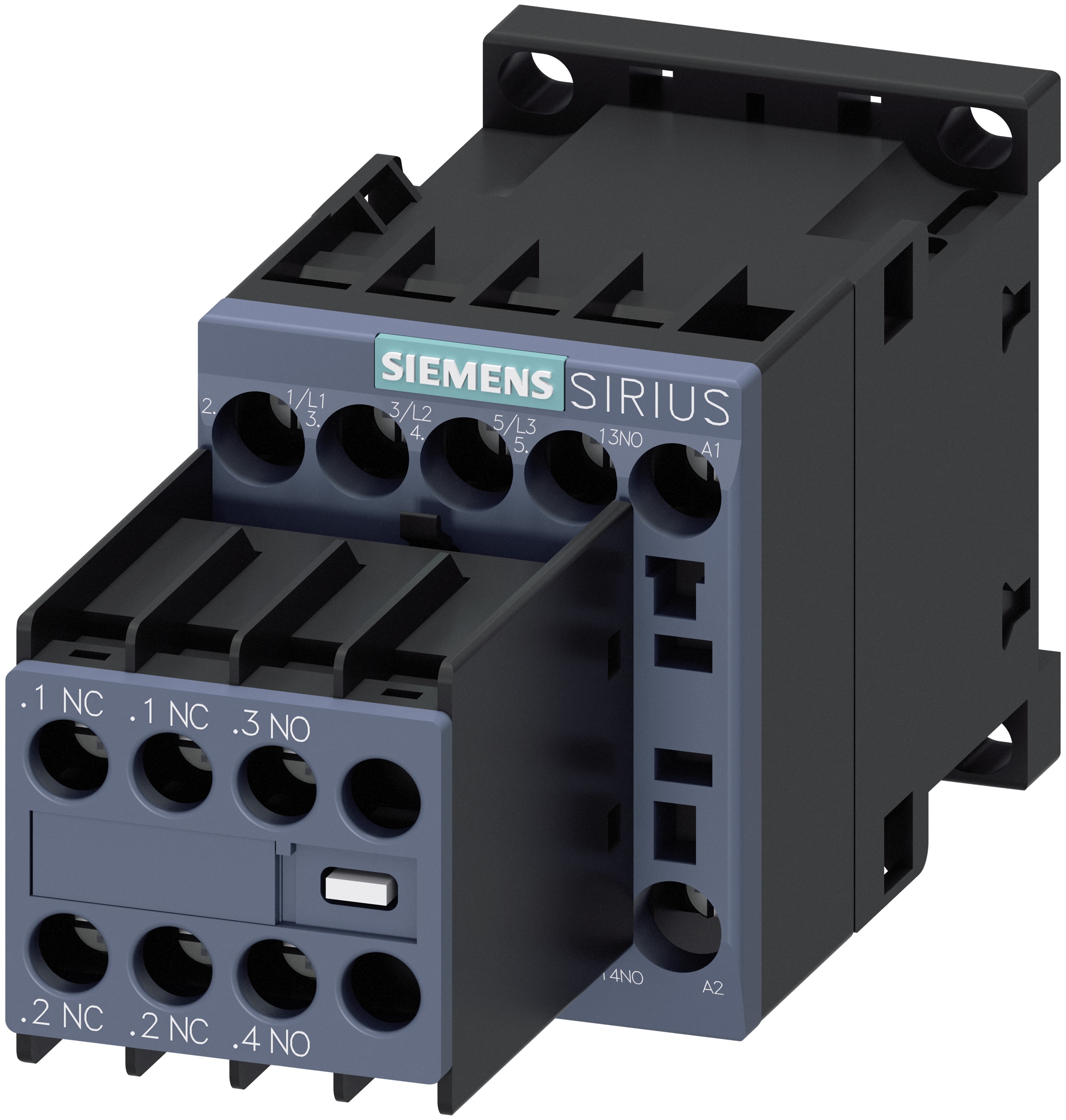 Siemens SIRIUS 3RT Size S00, 3RT2 Contactor, 24 V dc Coil, 3-Pole, 9 A, 4 kW, 2NO + 2NC