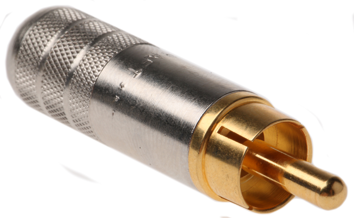 Switchcraft Cable Mount RCA Plug, Gold, 6A