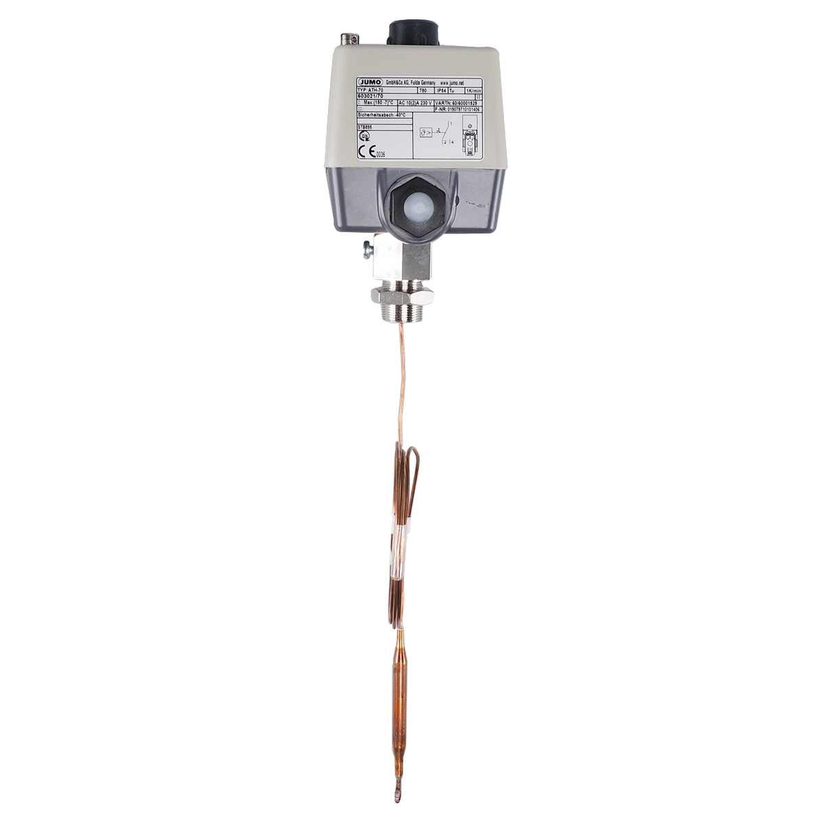 Jumo Capillary Thermostat, 500°C Max, Automatic Reset, Surface Mount