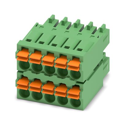 Phoenix Contact Pluggable Terminal Block, 10-Contact, 3.5 mm Pitch, 2-Row