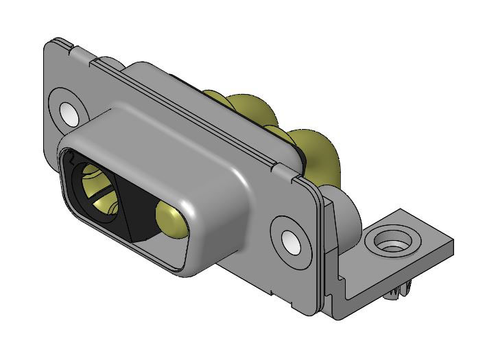 FCT from Molex 173107 2 Way Right Angle D-sub Connector Socket, 6.86mm Pitch, with 4-40 Screw Locks