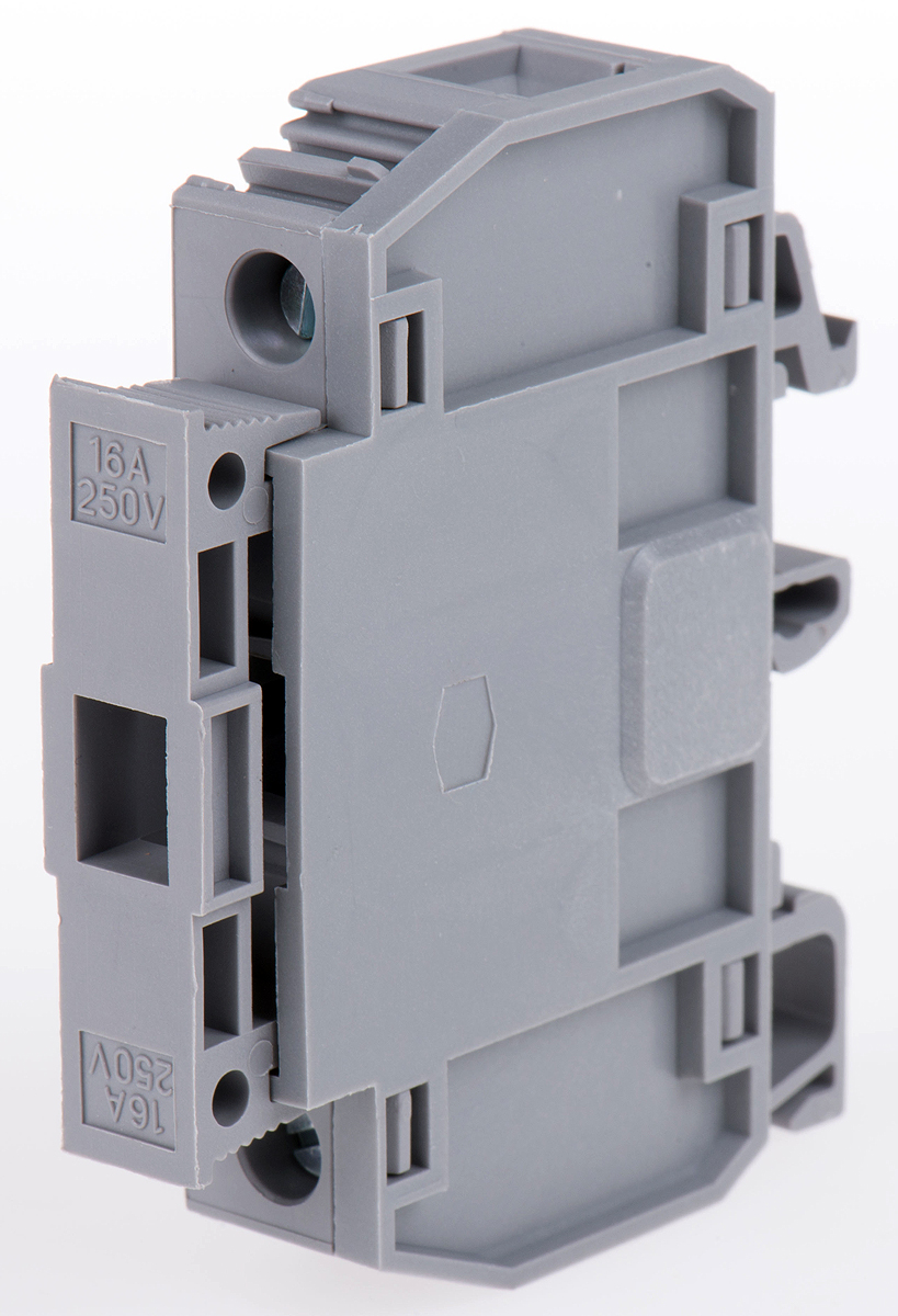 Entrelec 1SNA115377R2400 M Series Grey, 10mm², Screw Termination, Fused