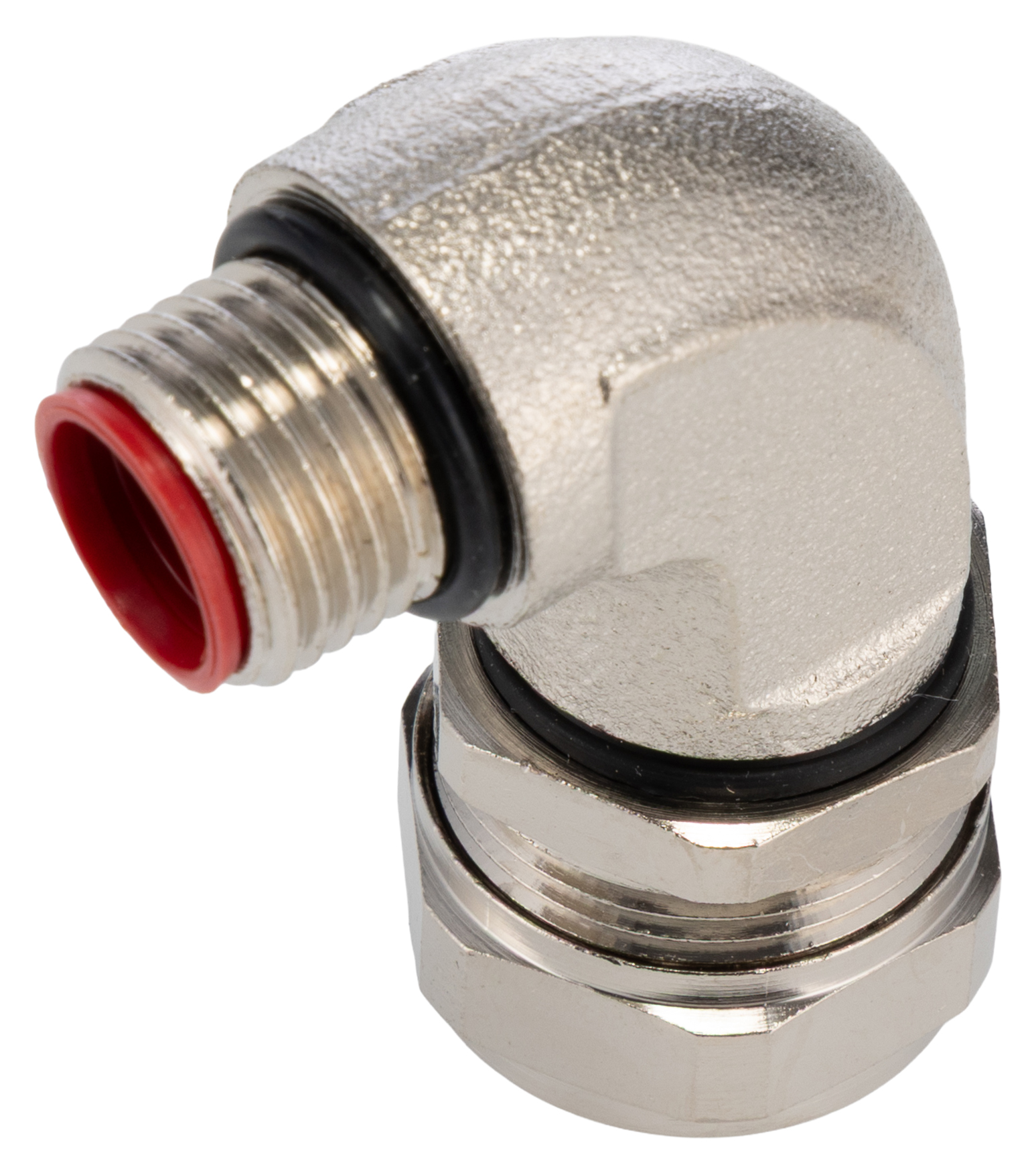 Adaptaflex 90° Elbow, Conduit Fitting, 16mm Nominal Size, M16, Steel, Silver IP67 rating