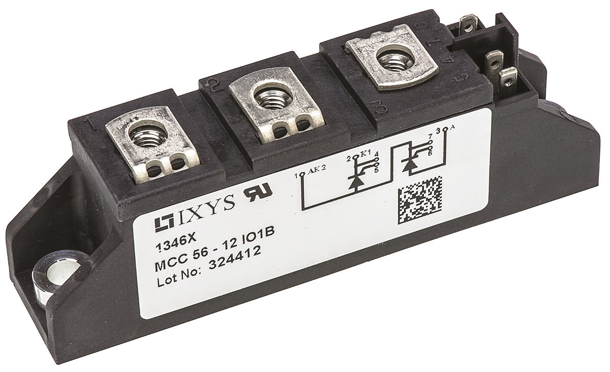 IXYS MCC56-12IO1B, Dual Thyristor Module 1200V, 64A 100mA
