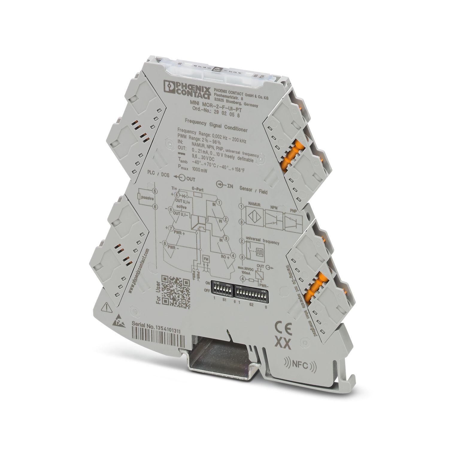 Phoenix Contact MINI MCR Series Frequency Transducer, Frequency, PWM Input, Transistor Output, 24V dc Supply