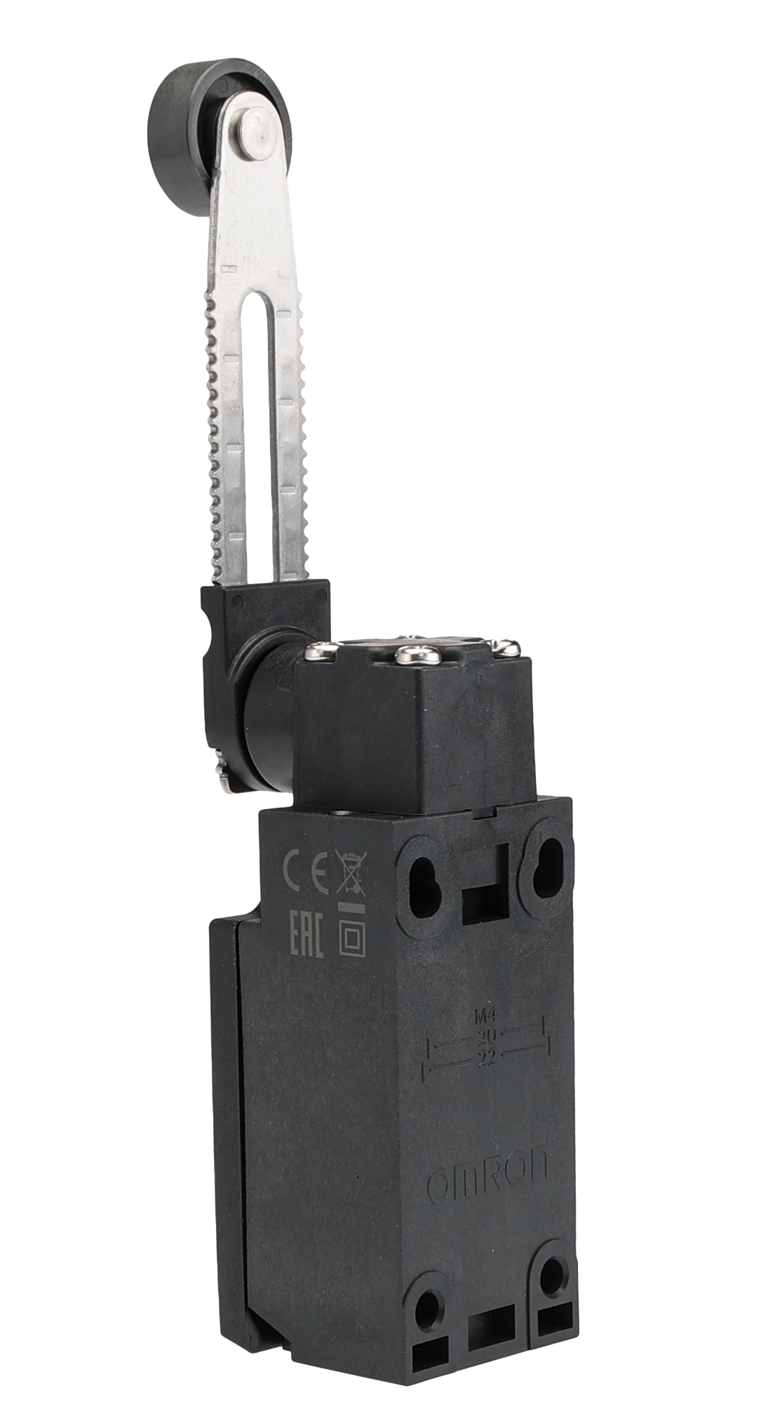 Omron D4N Series Roller Lever Limit Switch, NO/NC, IP67, DPST, Plastic Housing