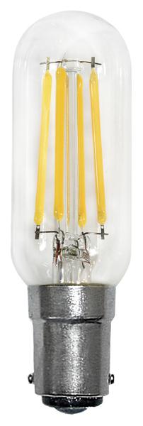 Orbitec Tubes And Pear Forms BA15d LED GLS Bulb 4 W(40W), 2700K, Warm White, Tubular shape