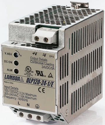 TDK-Lambda DLP Switched Mode DIN Rail Power Supply, 85 → 265 V ac / 120 → 370V dc ac, dc Input, 24V dc dc