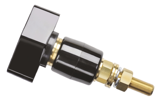 Schutzinger 4mm Black Terminal Post, 1kV, 200A, M12 x 1 Thread