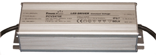 PowerLED LED Driver, 24V Output, 75W Output, 3.15A Output, Constant Voltage