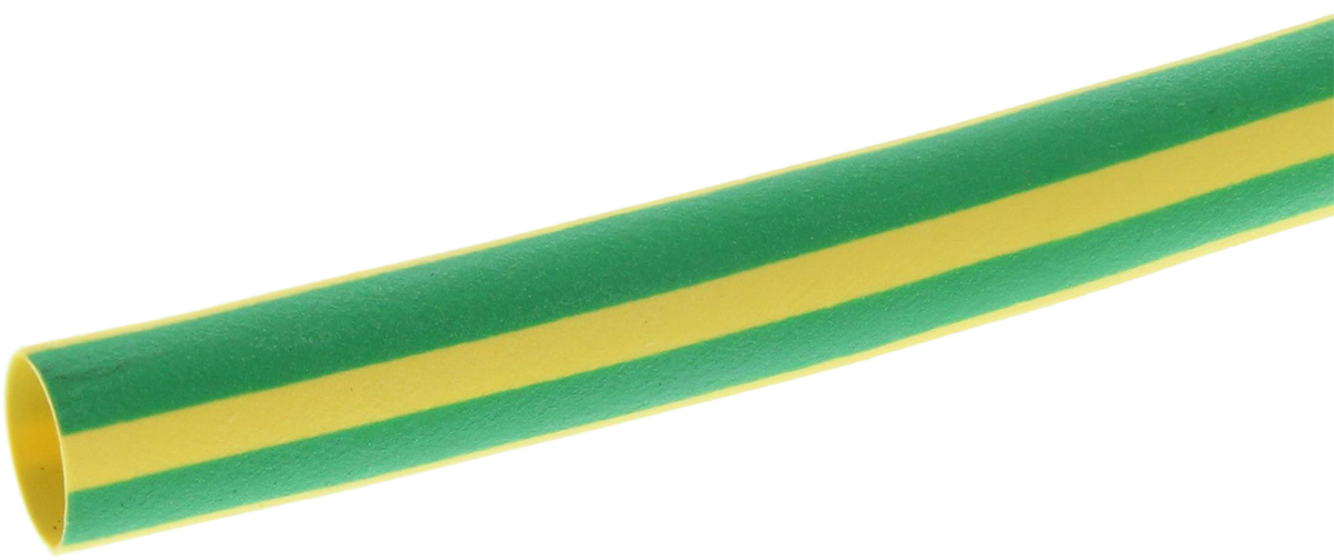 HellermannTyton Heat Shrink Tubing, Green, Yellow 6mm Sleeve Dia. x 1m Length 3:1 Ratio, TREDUX Series