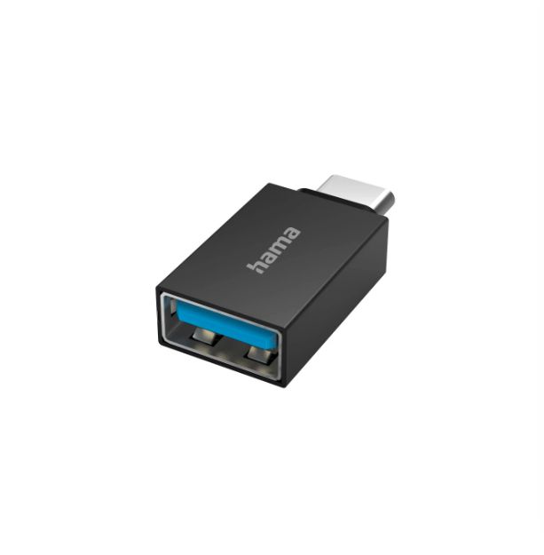 Hama Straight, Plug-In, Male to Female- Single Port Type USB A, USB C USB 3.2 USB Adaptor