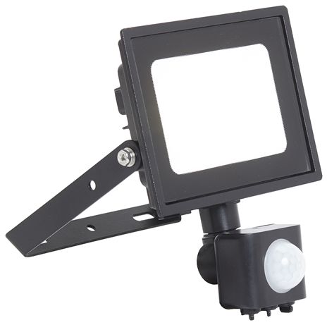Ansell Lighting AEDELED, Security Floodlight, 10 W, 950 lm, IP44 PIR, 220/240 V