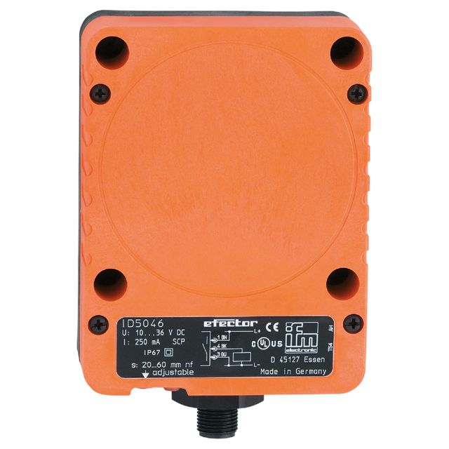 ifm electronic Inductive Rectangular Proximity Sensor, 20 → 60 mm Detection, PNP NO/NC, 10 → 36 V dc