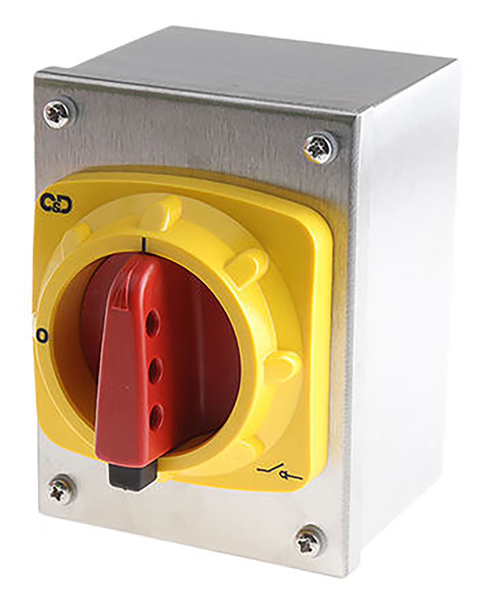 Craig & Derricott 3P Pole Isolator Switch - 40A Maximum Current, 15kW Power Rating, IP65