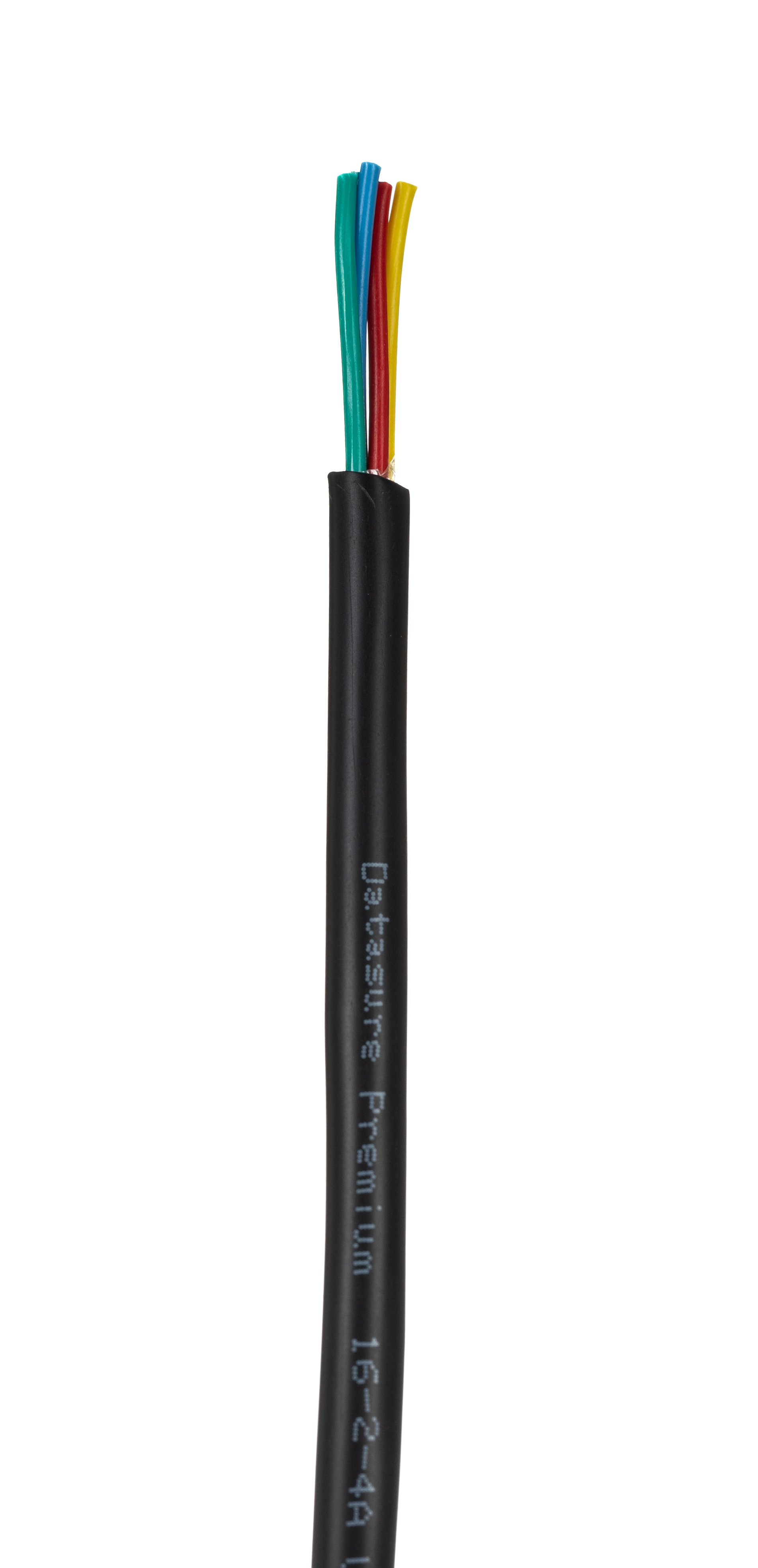 RS PRO Multi-Core Industrial Cable, 4 Cores, 0.5 mm² 20 AWG, Unscreened, 100 m, Black Polyvinyl Chloride Sheath