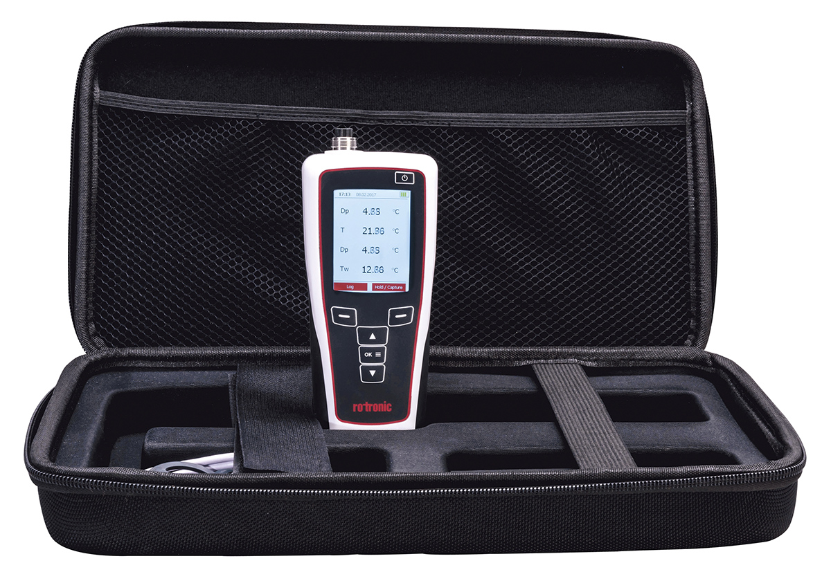Rotronic Instruments Hygropalm HP32 Handheld Hygrometer, ±0.8 %RH Accuracy, +200°C Max, 100%RH Max