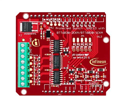 Infineon 24V Protected Switch Shield Microcontroller Evaluation Board 24VSHIELDBTT6030TOBO1