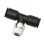 Legris LF3000 Series Tee Threaded Adaptor Push In 8 mm, R 1/8 Male