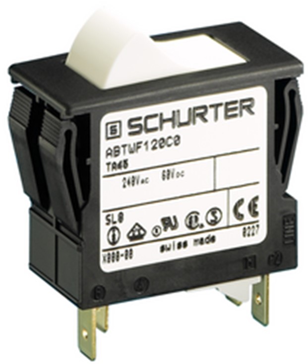 Schurter Circuit Breaker Switch - TA45 2 Pole 120V ac Voltage Rating Panel Mount