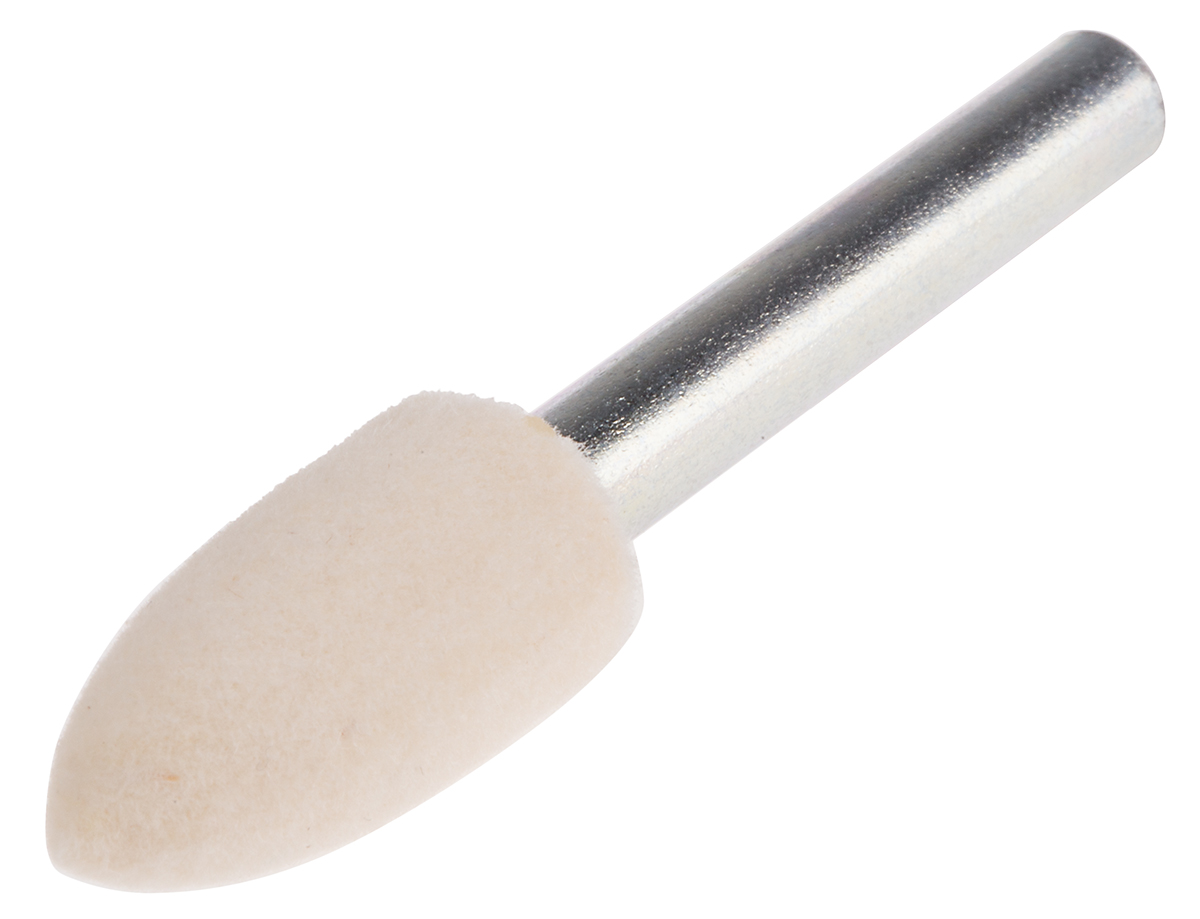 RS PRO 12mm x 6 mm Conical Polishing Bob, 5 Pieces