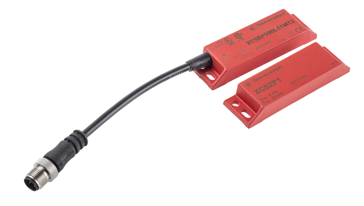 Telemecanique Sensors XCS-DMP Series Magnetic Non-Contact Safety Switch, Plastic Housing, 100 V, NC, M12